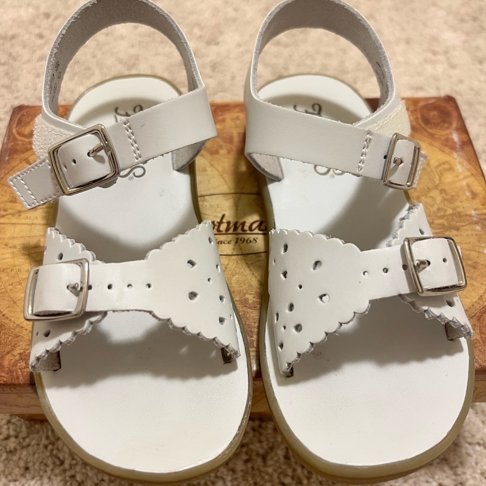 Girls FootMates Ariel Sandals, White, Size 11